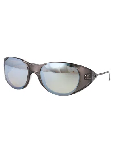 Diesel Grigio Metallizzato Acetate Sunglasses In Gray
