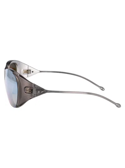 Diesel Grigio Metallizzato Acetate Sunglasses In Gray