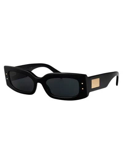 Dolce & Gabbana Black Acetate Sunglasses In Black