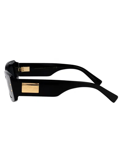 Dolce & Gabbana Black Acetate Sunglasses In Black