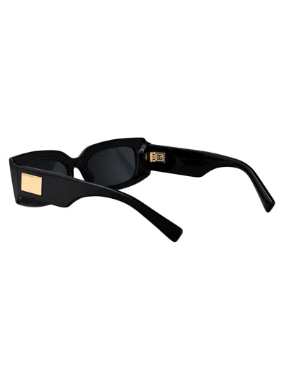 Dolce & Gabbana Black Acetate Sunglasses In Black