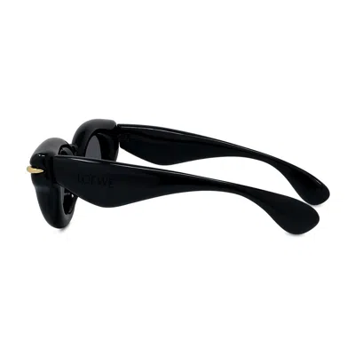 Loewe Inflated Lw 40118 I 01a Round Sunglasses In Black
