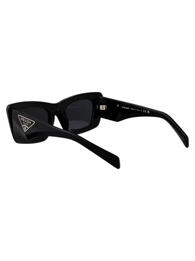 Prada Black Acetate Sunglasses In Black