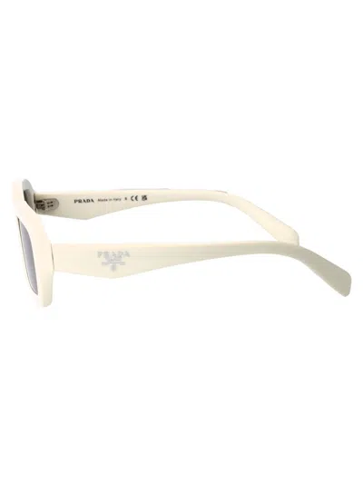 Prada White Acetate Sunglasses In White