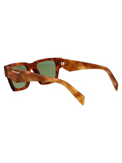 Prada Cognac Tortoise Acetate Sunglasses In Brown