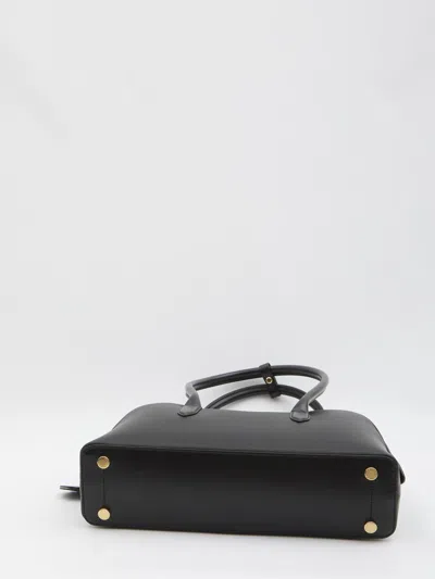 Stella Mccartney Stella Ryder Logo-embossed Embellished Textured Vegan Leather Tote In Black