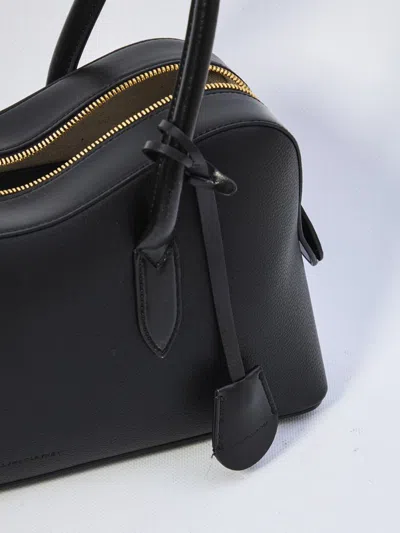 Stella Mccartney Stella Ryder Logo-embossed Embellished Textured Vegan Leather Tote In Black