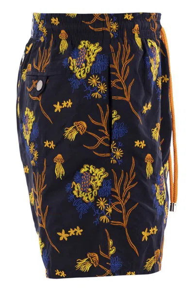 Vilebrequin Mistral - Patterned Swimming Shorts In Blue