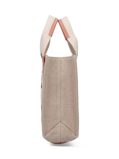 Chloé Woody Small Tote Bag In Orange