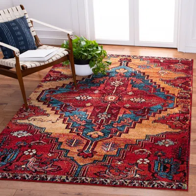 Safavieh Vintage Hamadan Machine Made Area Rug, Red / Blue Traditional Style In Multi