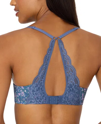 Maidenform Comfort Devotion Extra Coverage Lace Shaping Underwire Bra 9404 In Blue