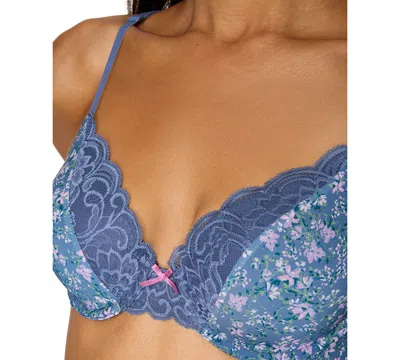 Maidenform Comfort Devotion Extra Coverage Lace Shaping Underwire Bra 9404 In Blue