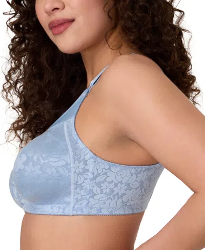 Bali Double Support Spa Closure Wireless Bra 3372 In Blue