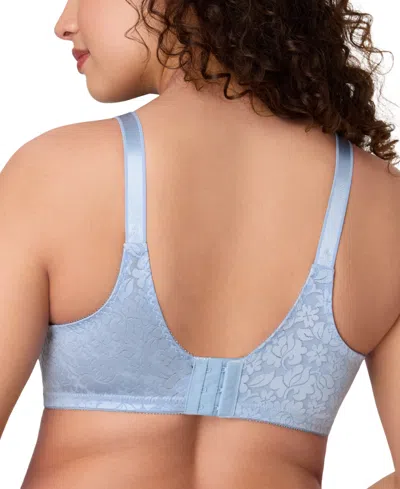 Bali Double Support Spa Closure Wireless Bra 3372 In Blue