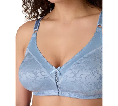 Bali Double Support Spa Closure Wireless Bra 3372 In Blue