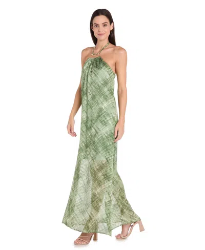 R & M Richards 4136 Long Maxi Formal Print Dress In Green