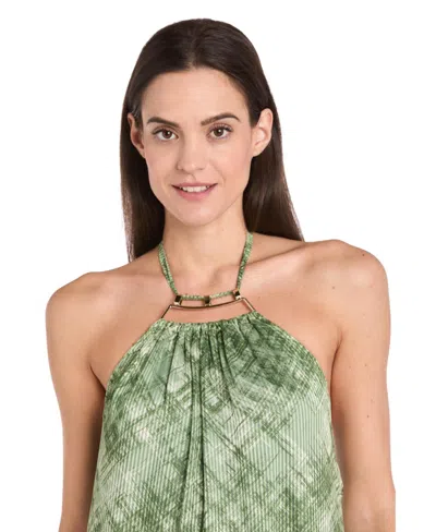 R & M Richards 4136 Long Maxi Formal Print Dress In Green