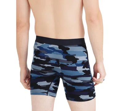 Saxx Men's Vibe Xtra Slim-fit Printed Boxer Briefs In Blue