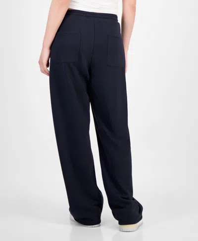Tinseltown Juniors' Mixed Media Denim Sweatpants