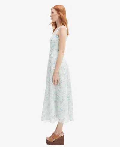 Bardot Adaline Eyelet Embroidered Corset Midi Dress In White
