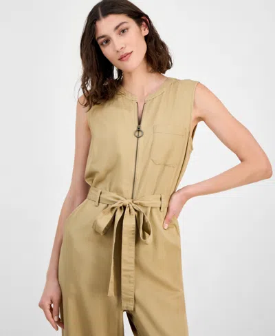 Tommy Hilfiger Women's Sleeveless Belted Jumpsuit