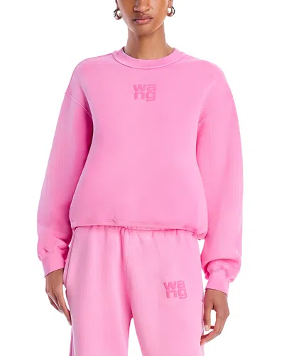 Alexander Wang T Alexanderwang. T Essential Terry Sweatshirt In Pink