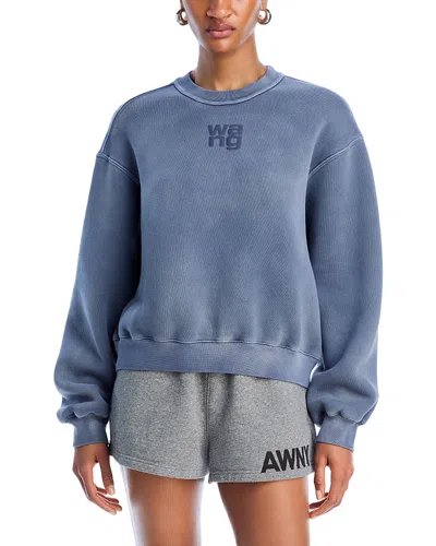 Alexander Wang T Alexanderwang. T Essential Terry Sweatshirt In Blue