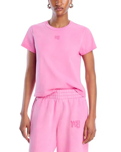 Alexander Wang T T-shirt In Cotone Rosa  Donna In Pink