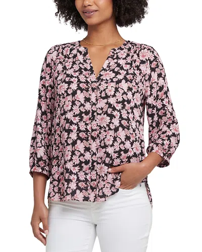 Nydj Pintuck Blouse In Pink