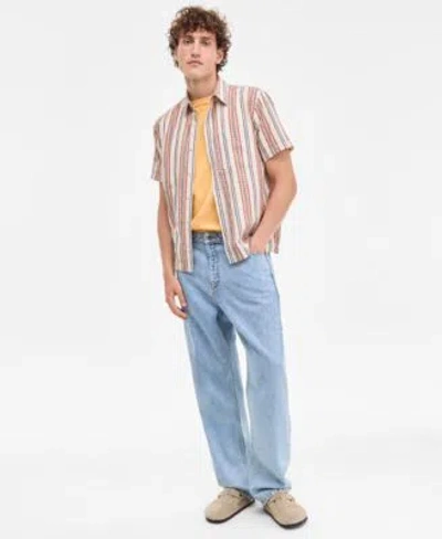 Sun + Stone Sun Stone Mens Inside Out T Shirt Baggy Jeans Button Front Shirt Exclusively At Macys In Multi