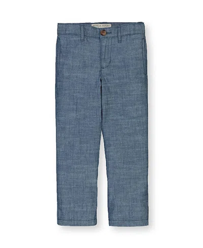Hope & Henry Boys' Organic Chambray Suit Pant, Kids In Blue