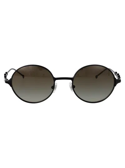 Diesel Powder Matte Black Metal Sunglasses In Black