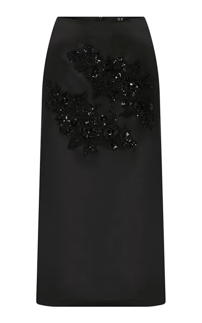 Ila Pixie Embroidered Silk Skirt