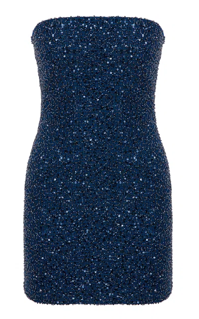 Ila Mai Sequined Strapless Mini Dress