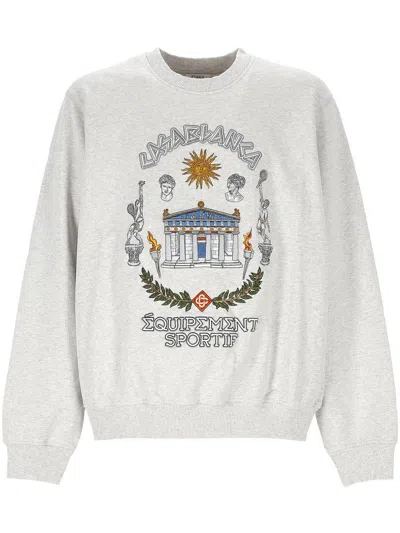 Casablanca Grey Long Sleeves Printed Sweatshirt