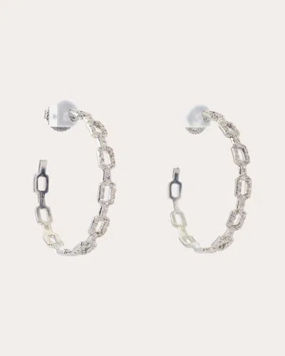 Armenta Women's Diamond & Two-tone 14k Rose Gold Paperclip Hoop Earrings