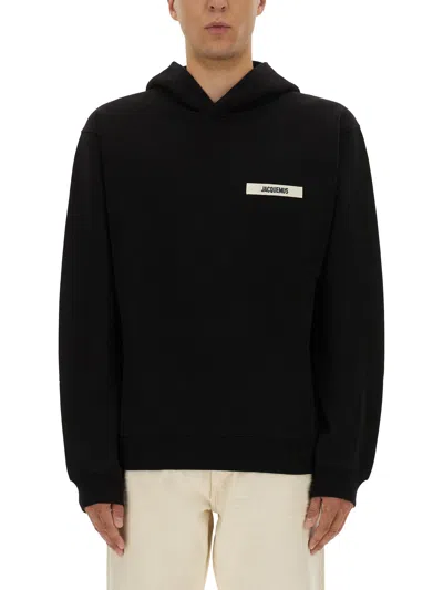 Jacquemus Gros-grain Hoodie In Black