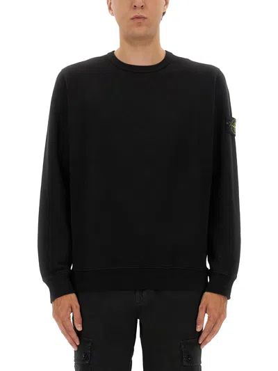 Stone Island Organic Cotton Crewneck Sweatshirt