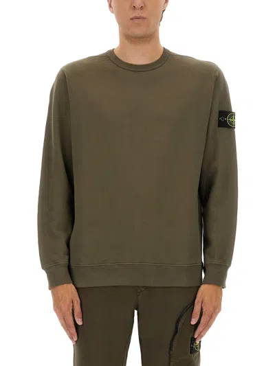Stone Island Crew Neck Sweater Ribbed Cuffs