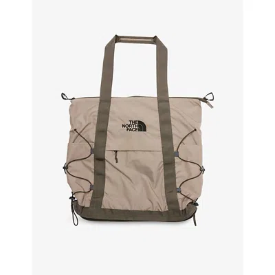 The North Face Womens Borealis Embroidered-logo Woven Tote Bag Mushroom Grey