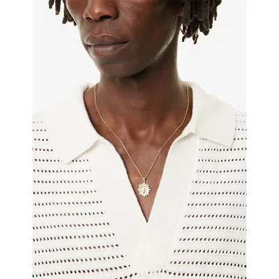 Commonlines Mens Maria Gold-finish Sterling-silver Necklace