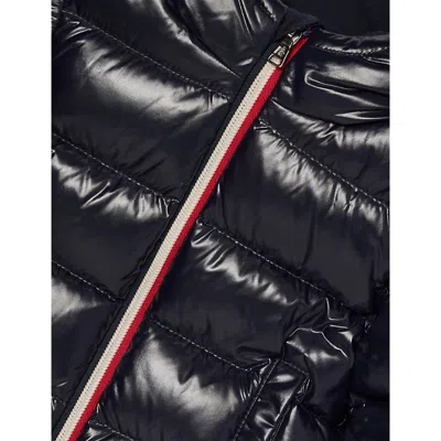 Moncler Aubert Logo-patch Padded Shell Jacket 3 Months - 3 Years Navy In Black