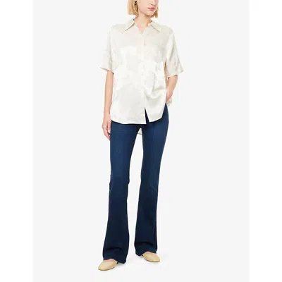 Paige Womens Laurel Canyon Flared Stretch-denim Blend Jeans Berlin