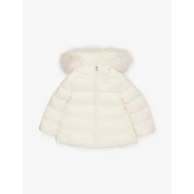 Moncler Obie Hooded Padded Shell Jacket 6 Months - 3 Years Natural In White