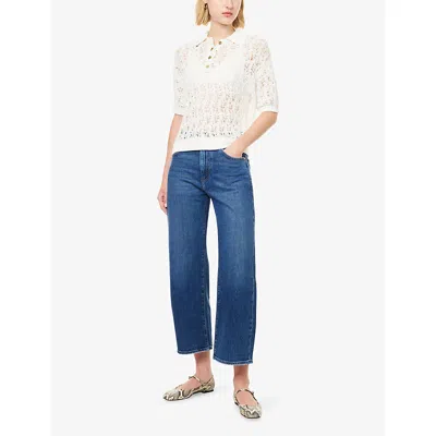Paige Womens Arellia Barrel-leg Stretch-denim Jeans Sound Check In Blue