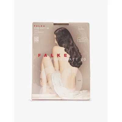 Falke Womens Pure Matt 20 Denier Stretch-knit Tights Espresso