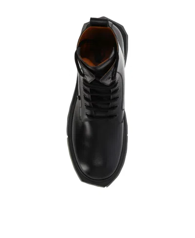 Off-white Round Toe Combat Boots