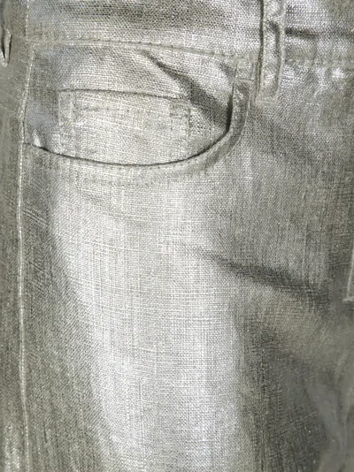 Max Mara Wide-leg Pants With Shiny Finish In Gray