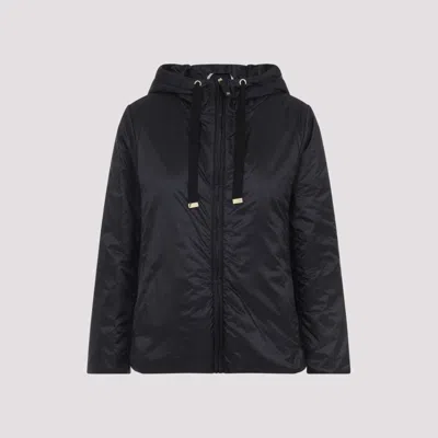 Max Mara Lightweight Black Jacket With Adjustable Hood