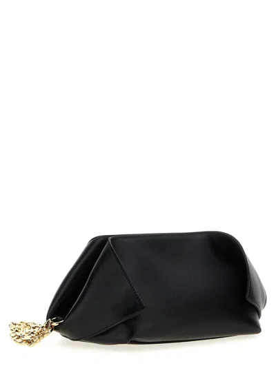 Ferragamo Folded-corner Leather Clutch With Embossed Logo